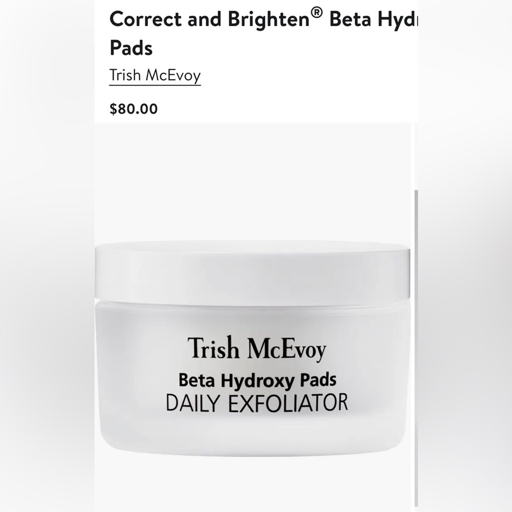 NWT Trish Mcevoy beta hydroxy pads daily exfoliator